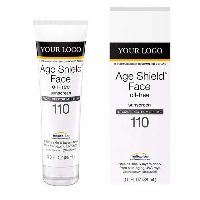 Private Label Natural Sunscreen Lotion SPF 110 Pelembab Pemutih Krim Tabir Surya Organik