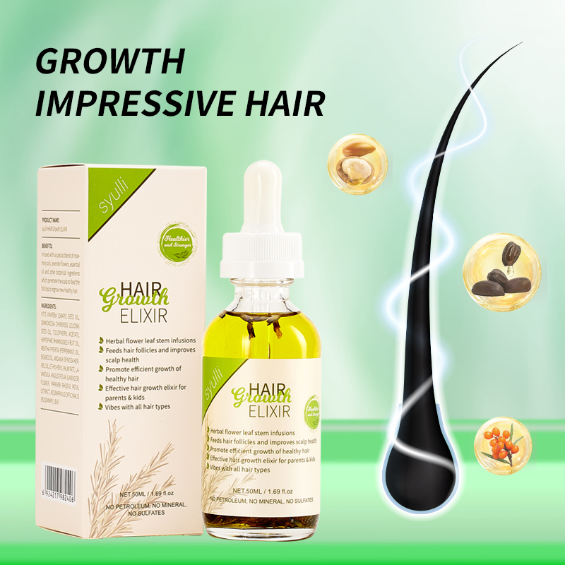 Ramuan Penumbuh Rambut Herbal dengan Rosemary & Peppermint | 8 Ekstrak Tumbuhan | Perawatan Kulit Kepala | OEM/ODM
