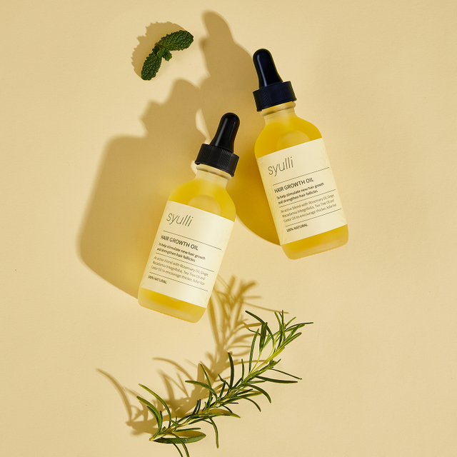 Label Pribadi 100% Minyak Jarak Rosemary Alami Ramuan Kulit Kepala Bergizi Perawatan Rambut Perawatan Rambut Rontok Serum Pertumbuhan Rambut