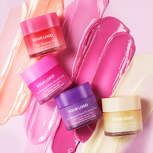 Label Pribadi Vegan Organik Vitamin C Lip Balm Chapstick Menutrisi Masker Tidur Bibir Hidrat
