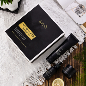 Label Pribadi Produk Anti Penuaan Organik Alami VC Krim Perawatan Kulit Wajah Pembersih Serum 3 Buah Set Perawatan Kulit Pria