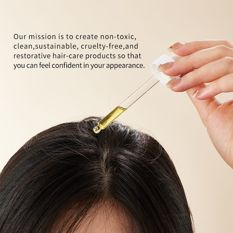 Ramuan Penumbuh Rambut Herbal dengan Rosemary & Peppermint | 8 Ekstrak Tumbuhan | Perawatan Kulit Kepala | OEM/ODM