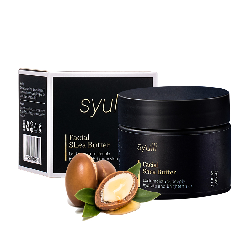 Private Label Shea Butter Krim Wajah untuk Kulit Kering